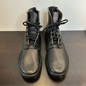 Vintage Men’s Goodyear Wingfoot Handmade Lace Up Combat Leather Boots Black